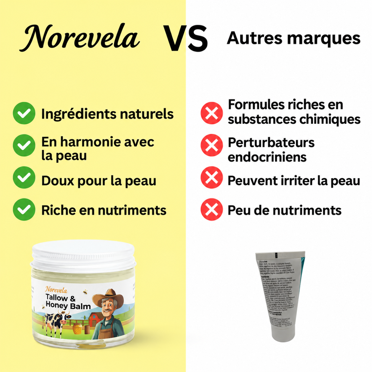 Baume Tallow & Miel - Hydratation Naturelle!